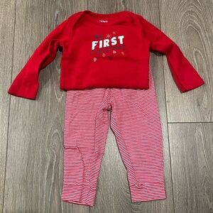 12M Carter's My First Christmas Outfit